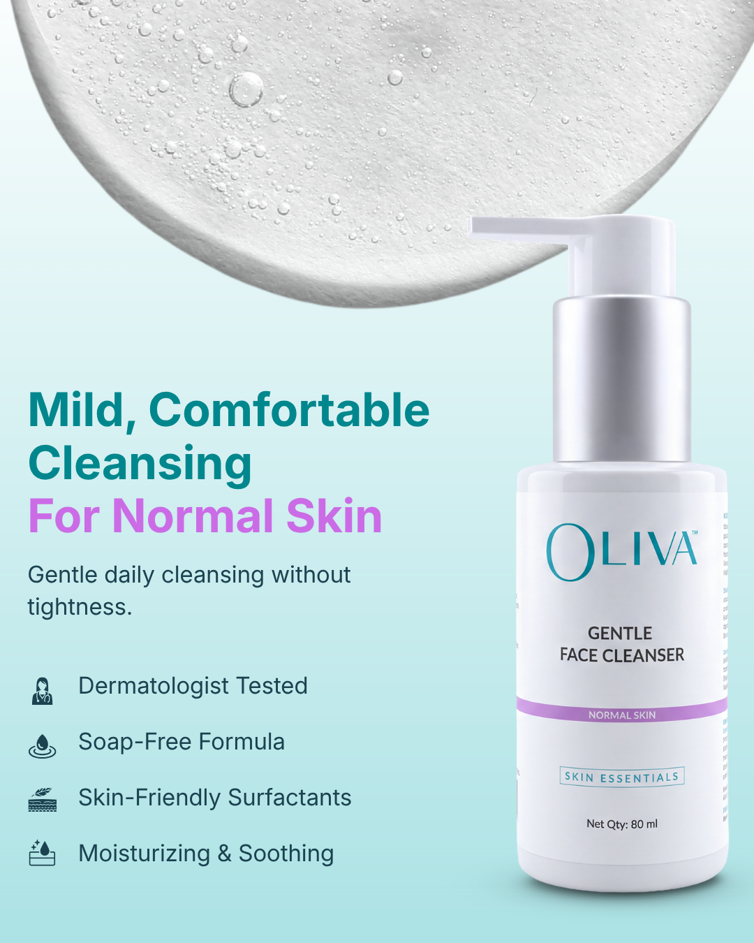 Oliva Gentle Face Cleanser - Normal Skin