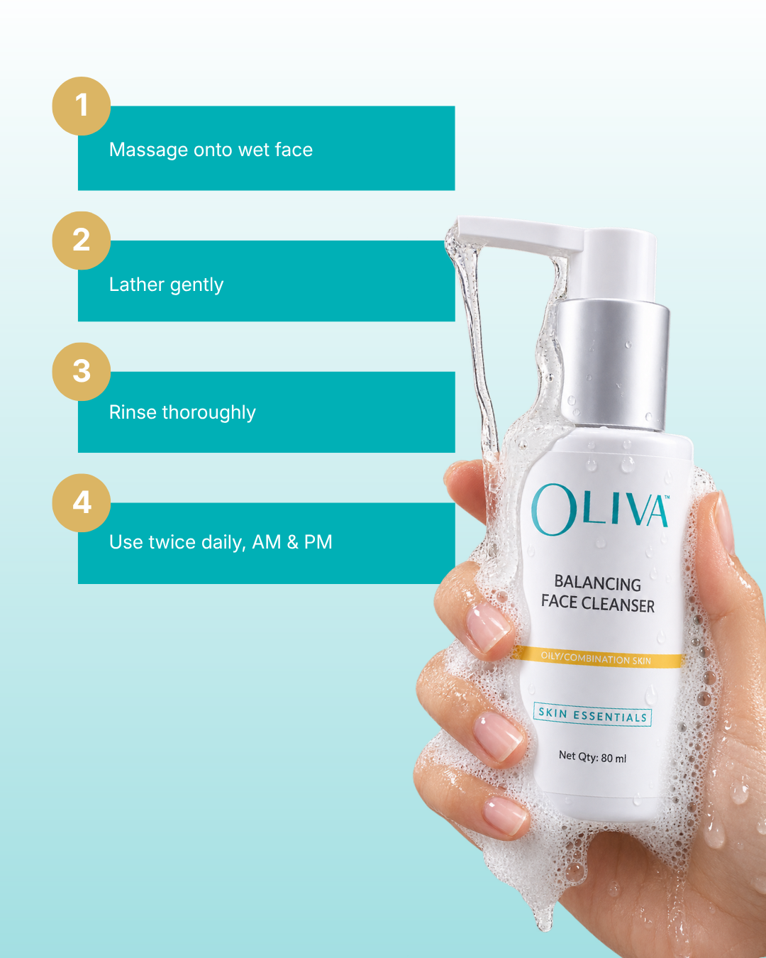 Oliva Balancing Face Cleanser - Oily/Combination Skin