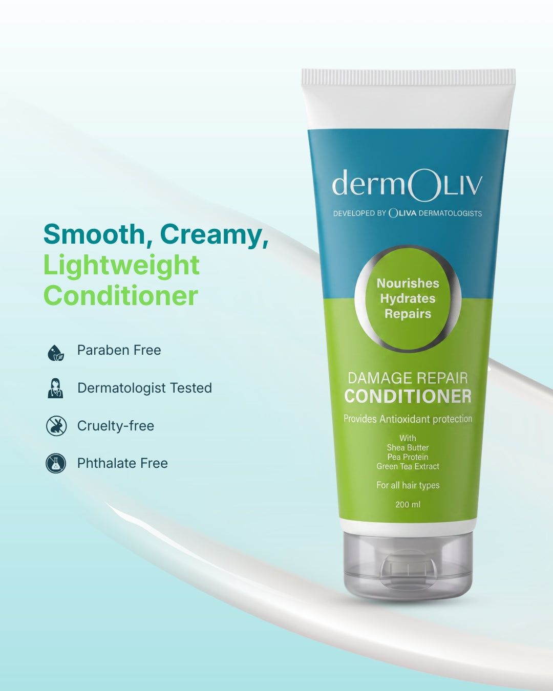 dermOLIV Damage Repair Conditioner For Thin & Normal Hair