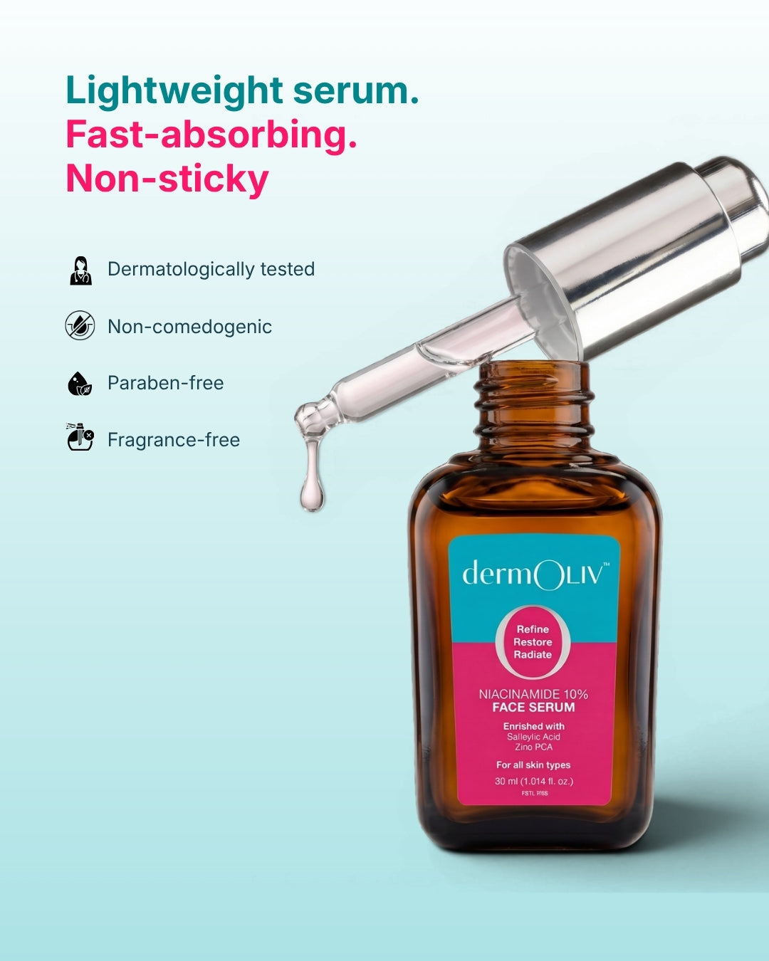 dermOLIV Niacinamide 10% Serum
