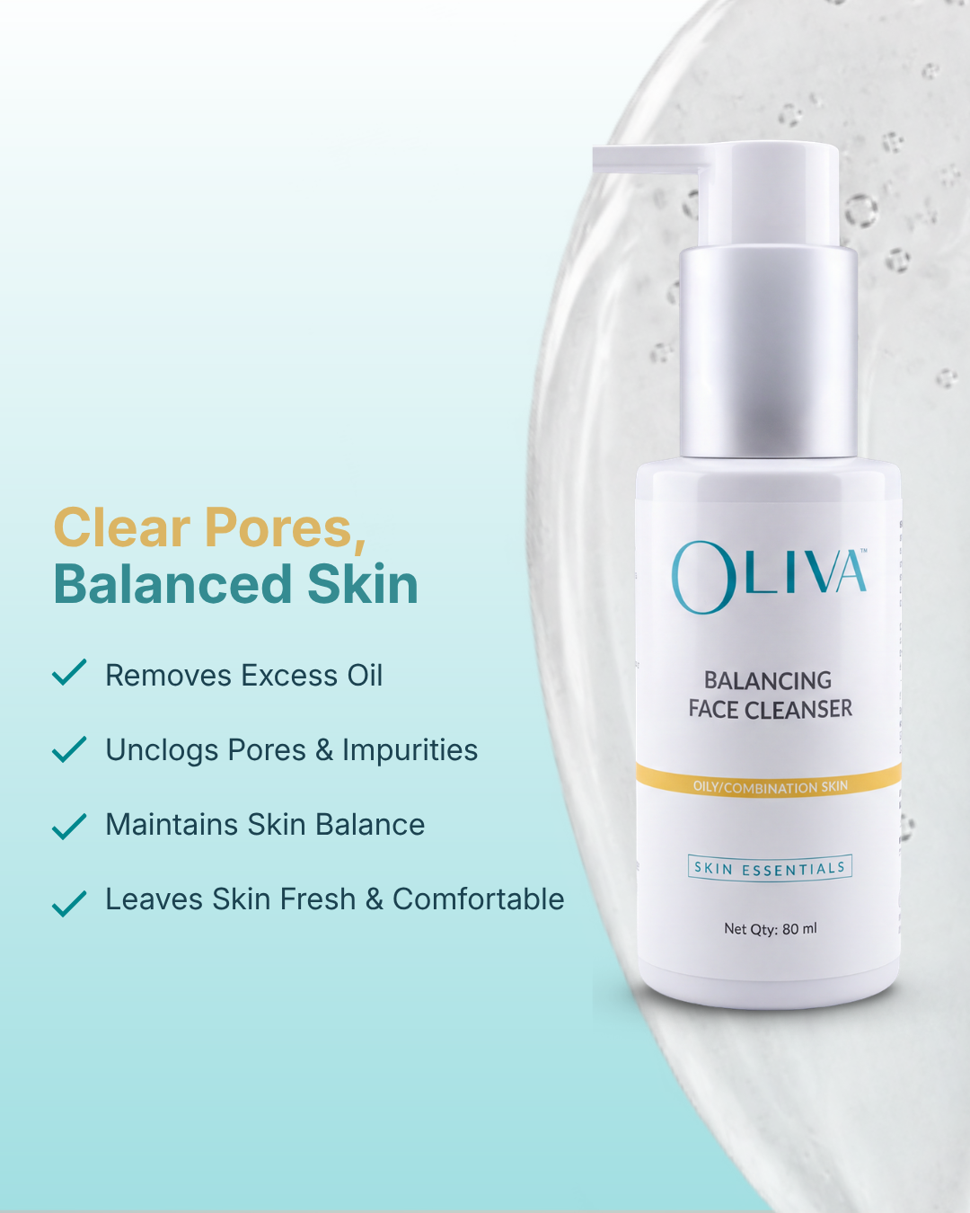 Oliva Balancing Face Cleanser - Oily/Combination Skin