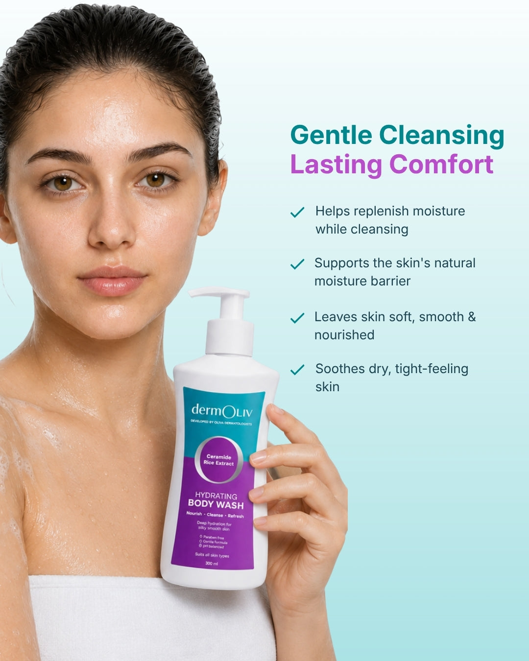 dermOLIV Hydrating Body wash