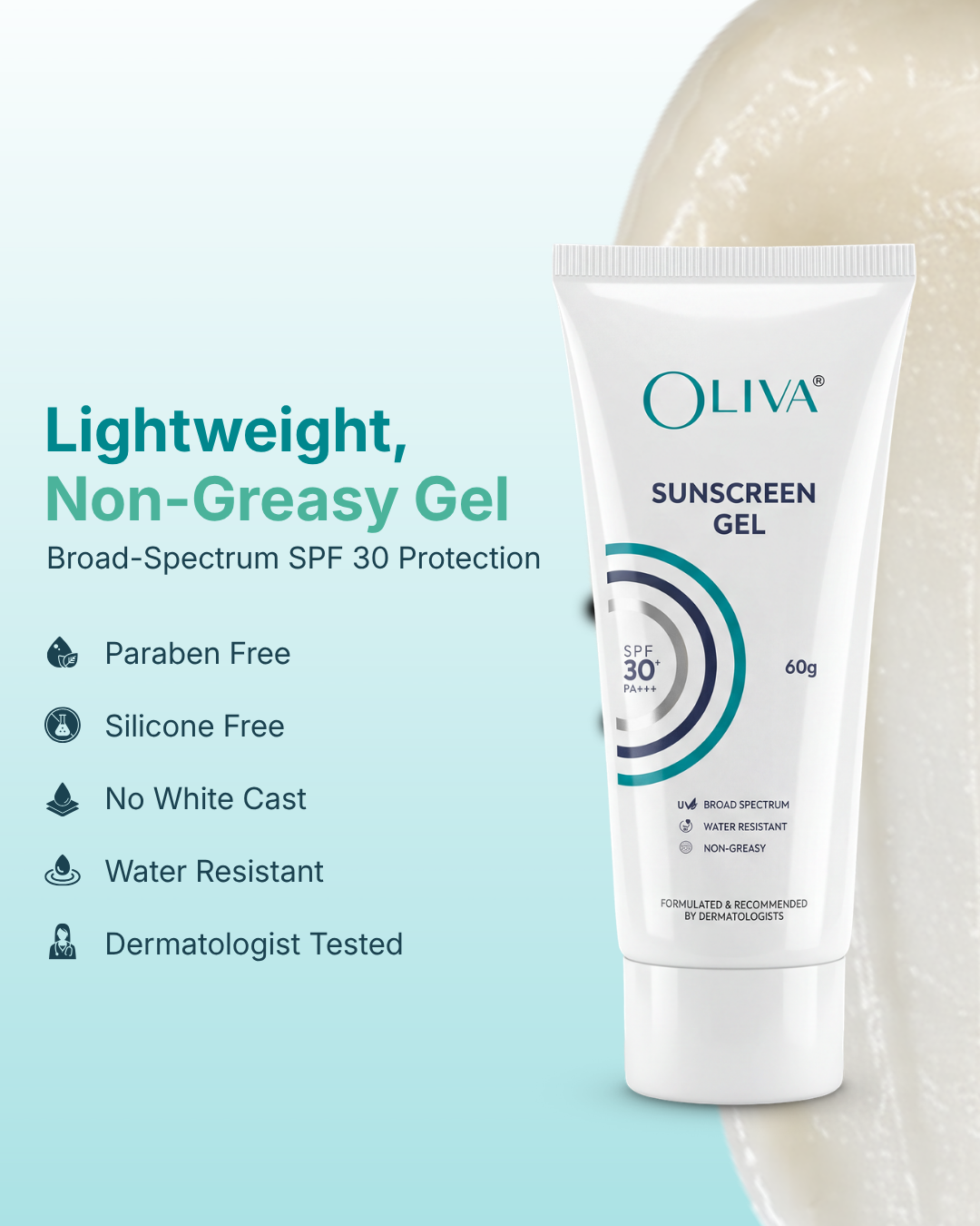 Oliva Sunscreen Gel SPF 30