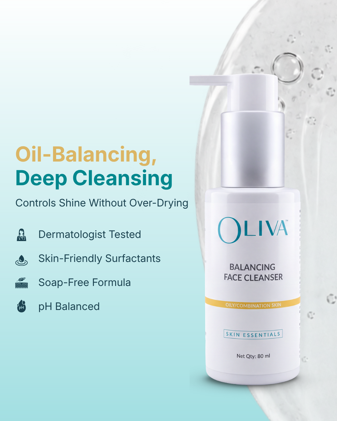 Oliva Balancing Face Cleanser - Oily/Combination Skin
