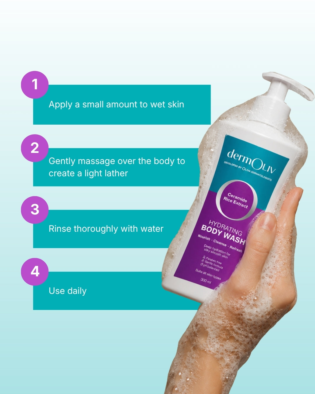 dermOLIV Hydrating Body wash