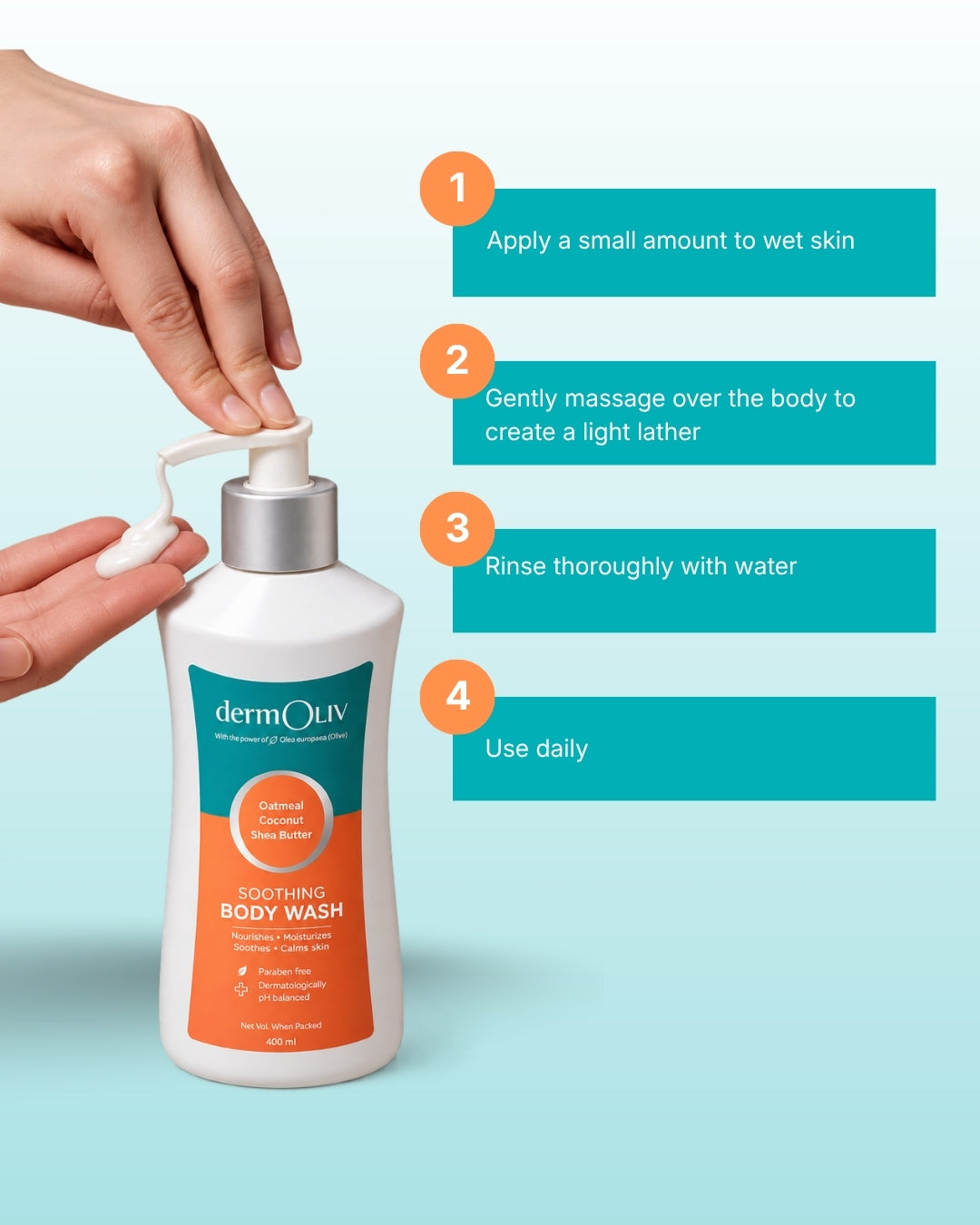 dermOLIV Soothing Body Wash