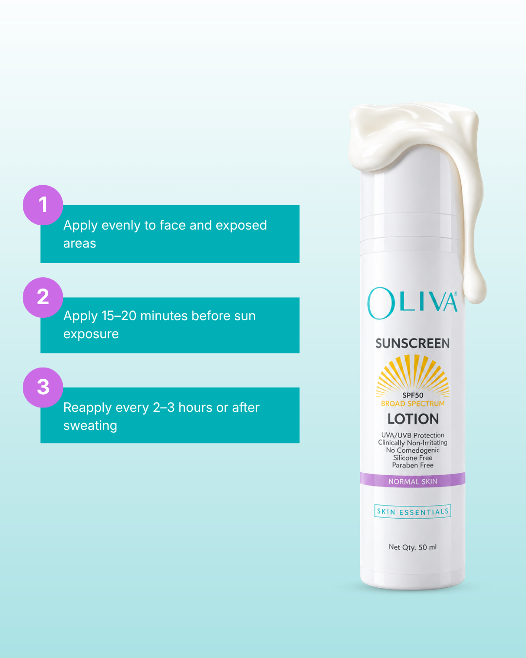 Oliva Sunscreen Lotion - Normal Skin