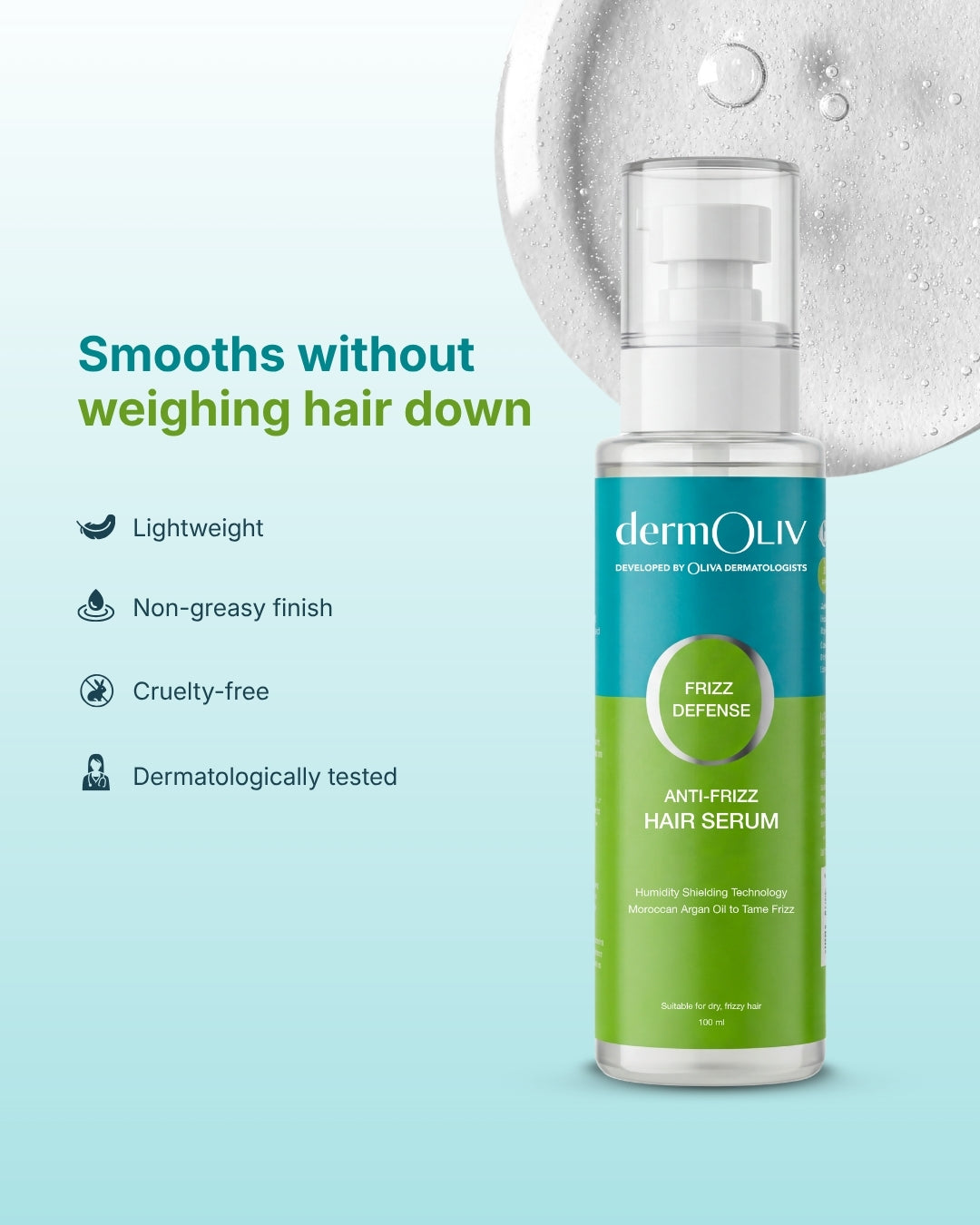 dermOLIV Anti Frizz Serum