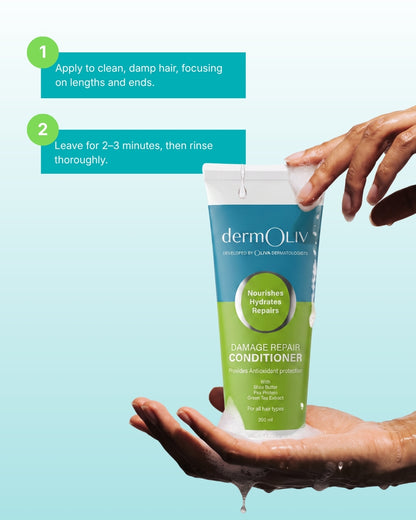 dermOLIV Damage Repair Conditioner For Thin &amp; Normal Hair
