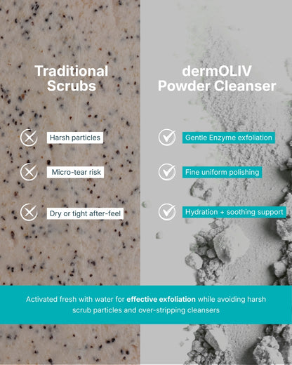 dermOLIV Exfoliating Powdered Cleanser