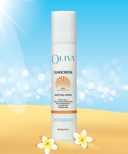 Oliva Sunscreen Matte Gel Cream - Oily / Combination Skin 50g